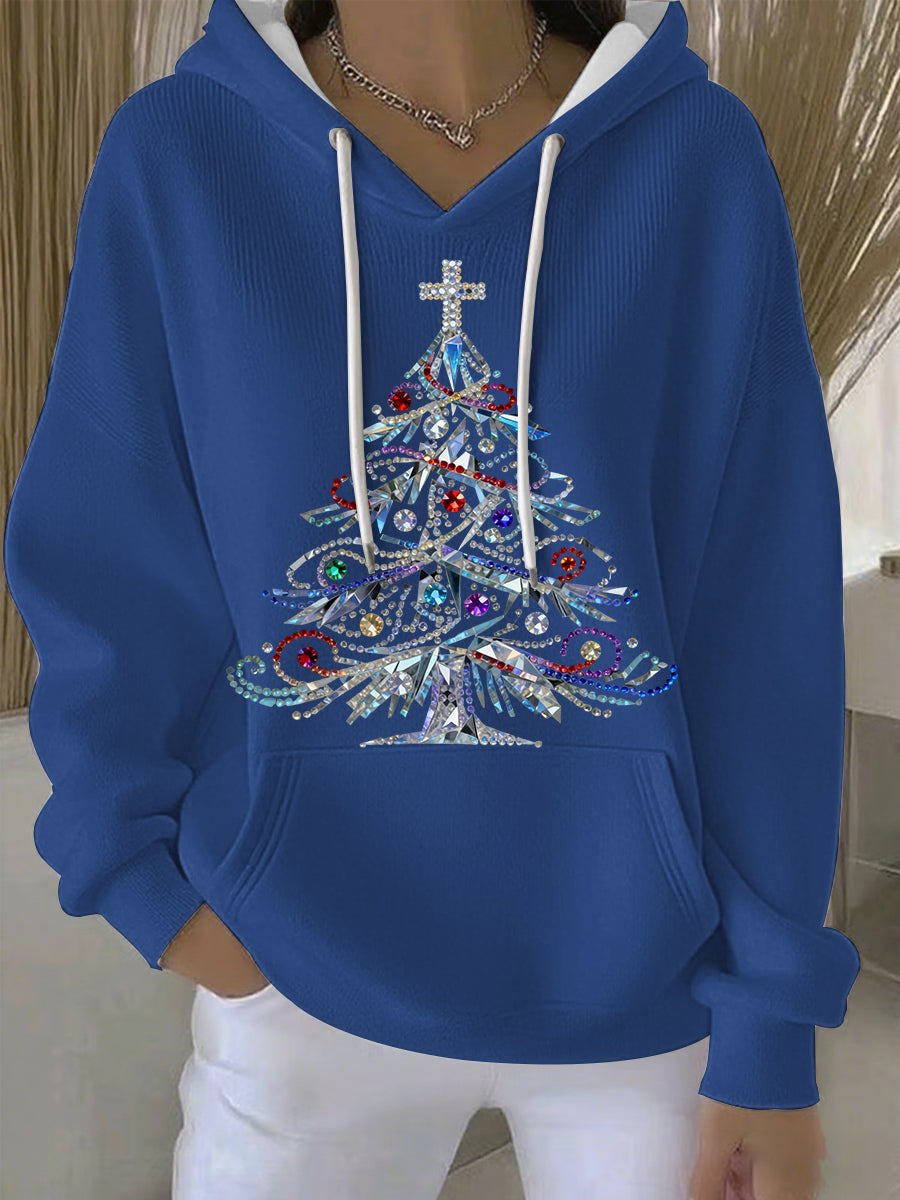 Kvinders jul Print Casual Hoodie Print