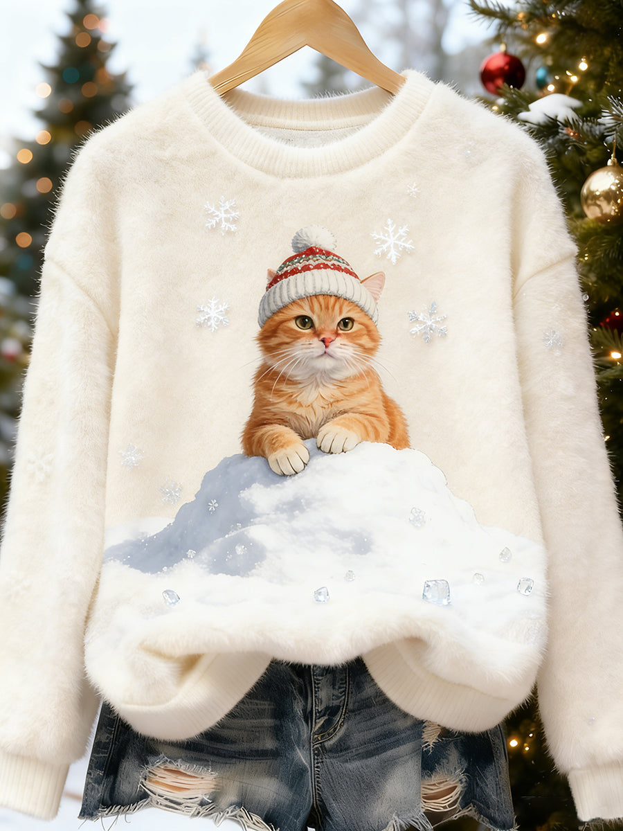 Kvinders Retro Animal Art Print Komfortable Flannel øverst