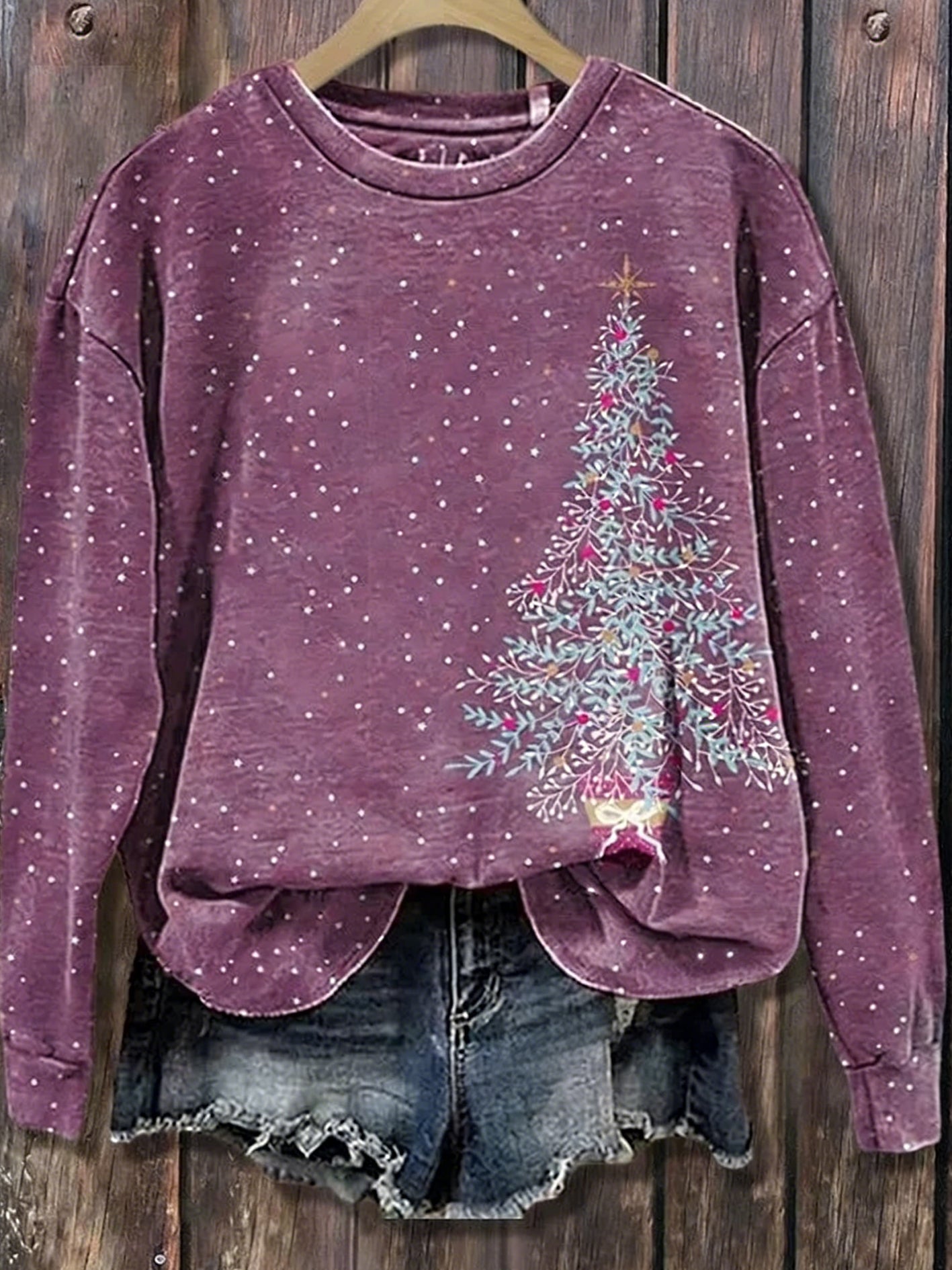 Kvinders jul Print Sweatshirt