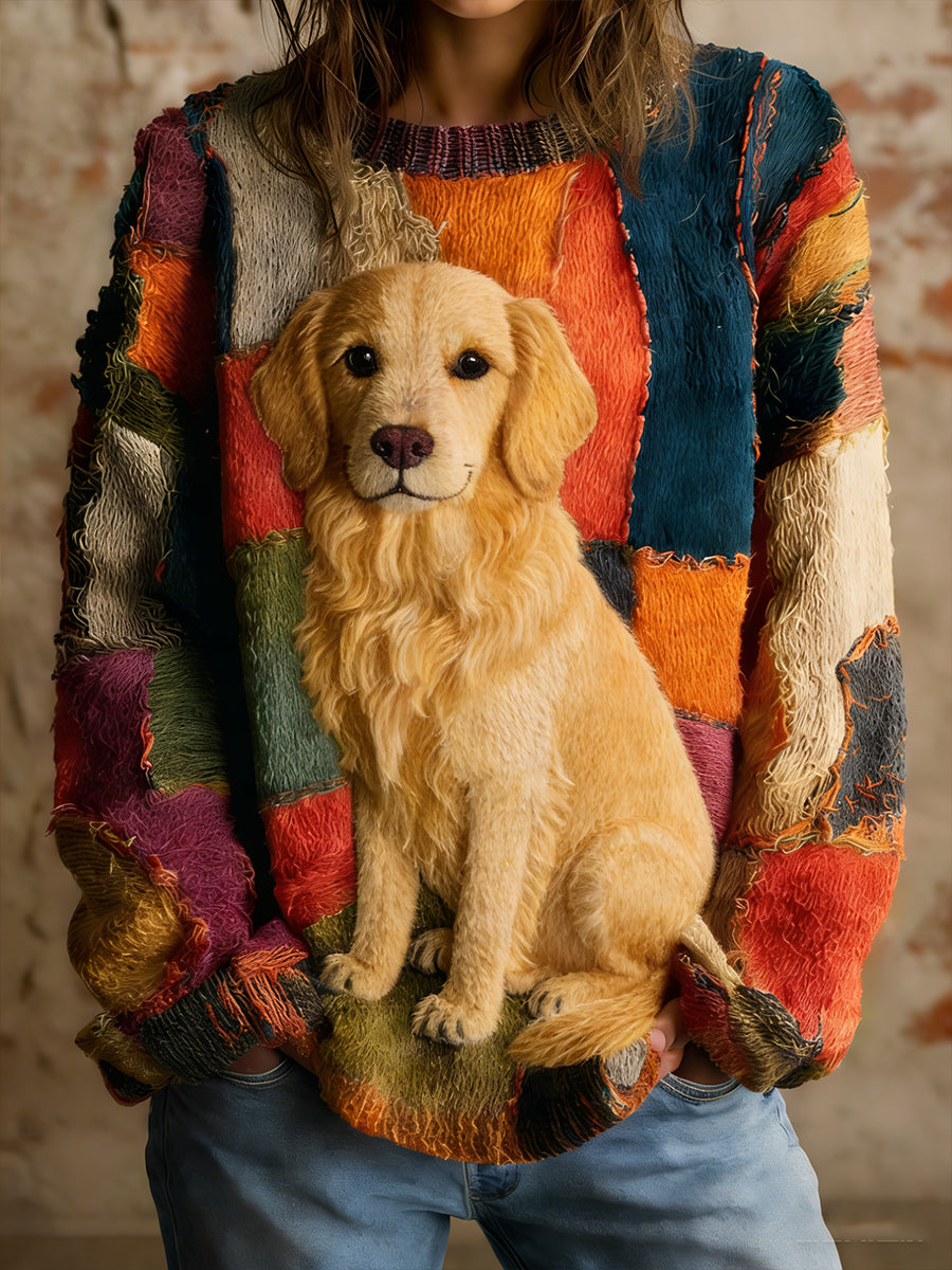 Kvinders Vintage Animal Print Comfort Casual SweaterComment