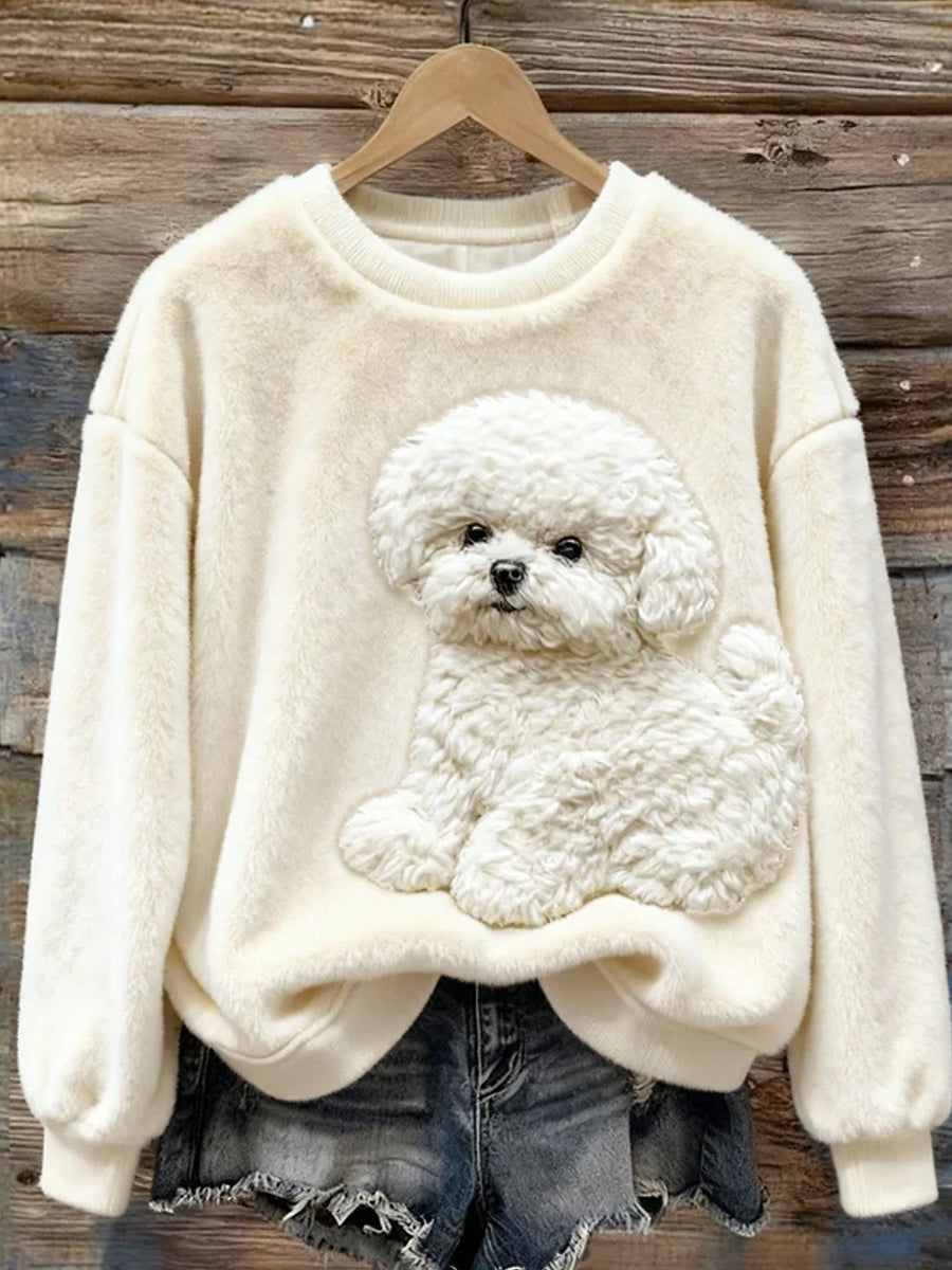 Kvinders Retro Animal Art Print Komfortable Flannel øverst