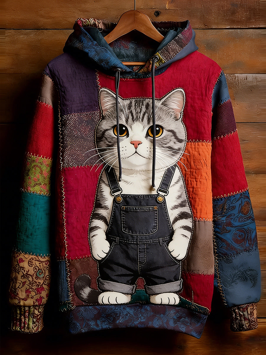 Unisex Retro Animal Art Print Komfortabel Casual Sweatshirt