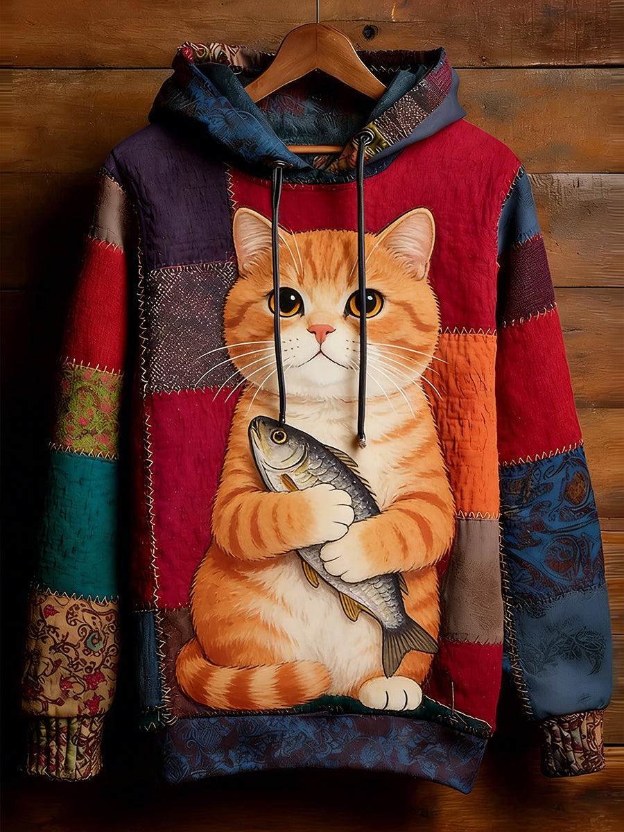 Unisex Retro Animal Art Print Komfortabel Casual Sweatshirt