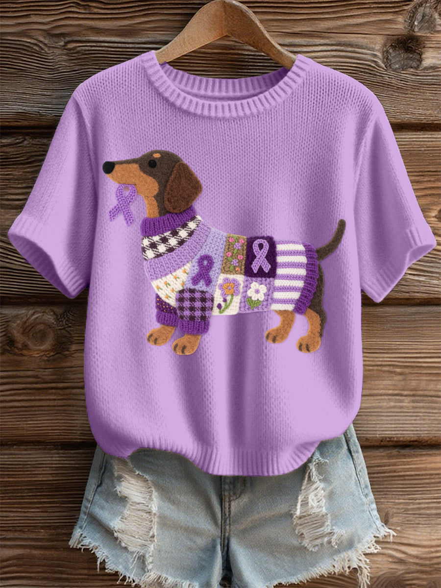 Kvinders filt kunst Dachhun Mønster Hyggeligt strikket øverst