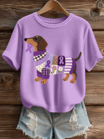 Kvinders filt kunst Dachhun Mønster Hyggeligt strikket øverst