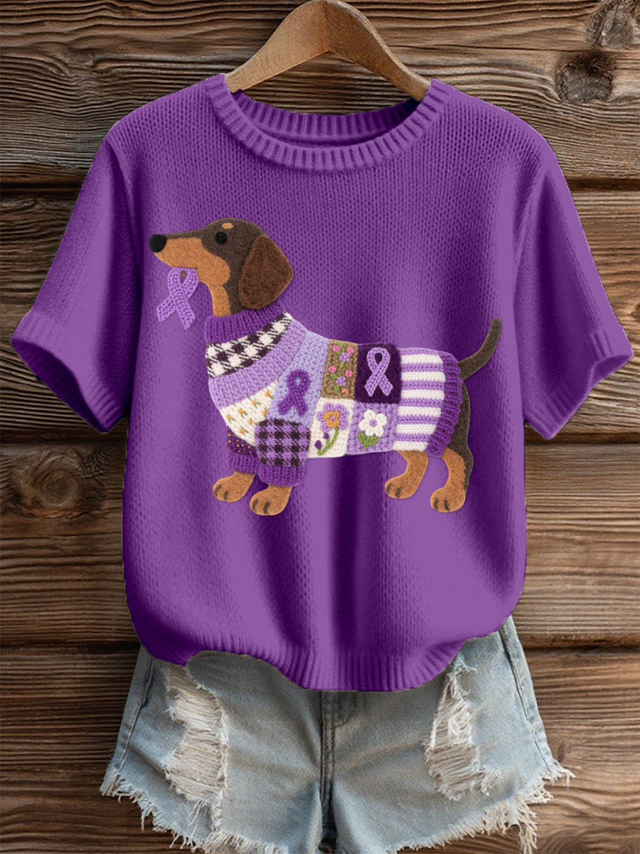 Kvinders filt kunst Dachhun Mønster Hyggeligt strikket øverst