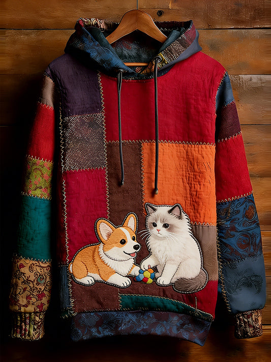 Unisex Retro Animal Art Print Komfortabel Casual Sweatshirt