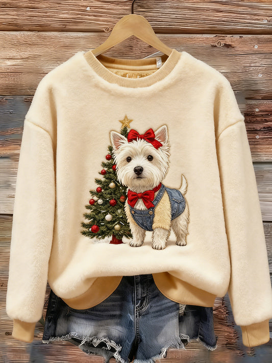 Kvinders Retro Animal Art Print Komfortable Flannel øverst