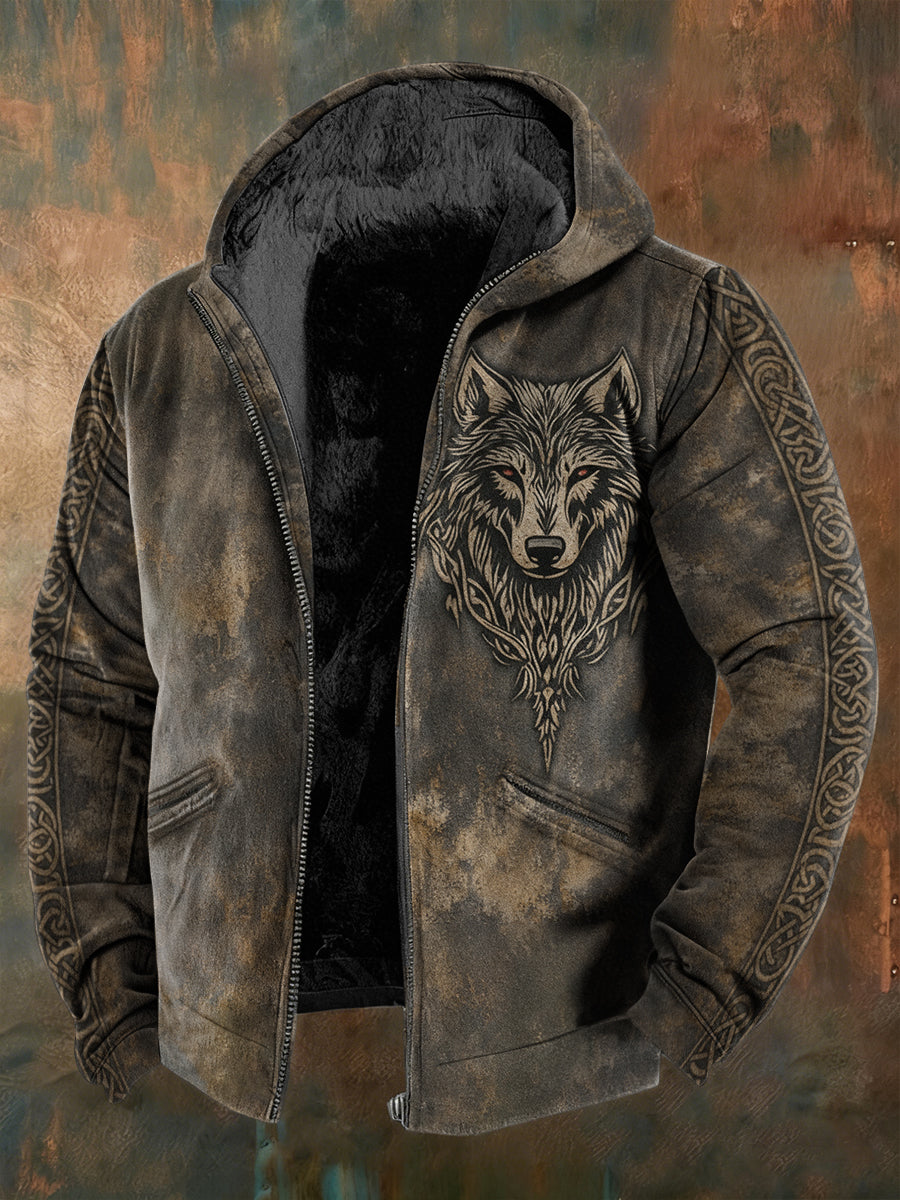 Mænds Viking fleece foret jakke