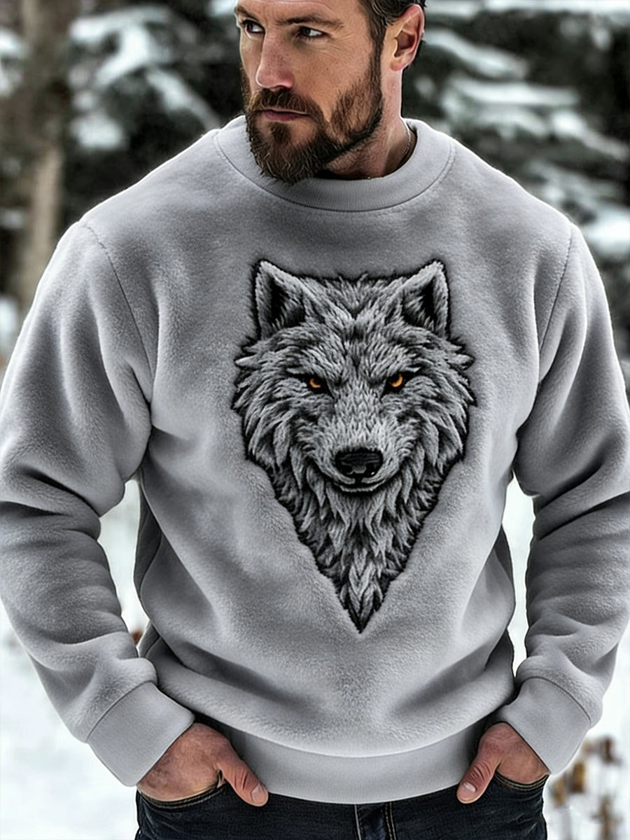 Mænds vikinge-flannel-sweatshirt