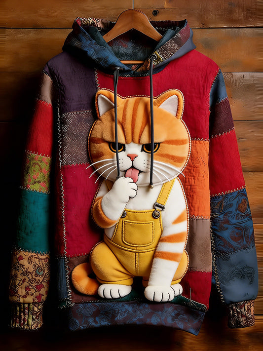 Unisex Retro Animal Art Print Komfortabel Casual Sweatshirt