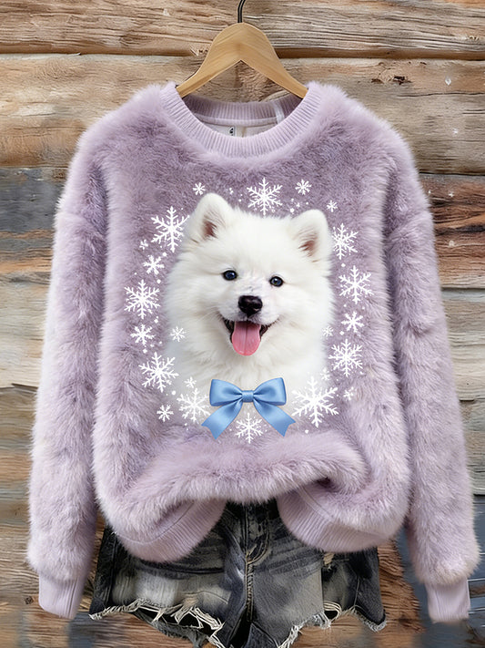 Kvinders Retro Animal Art Print Komfortable Flannel øverst