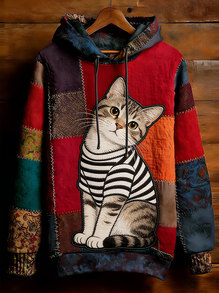 Unisex Retro Animal Art Print Komfortabel Casual Sweatshirt