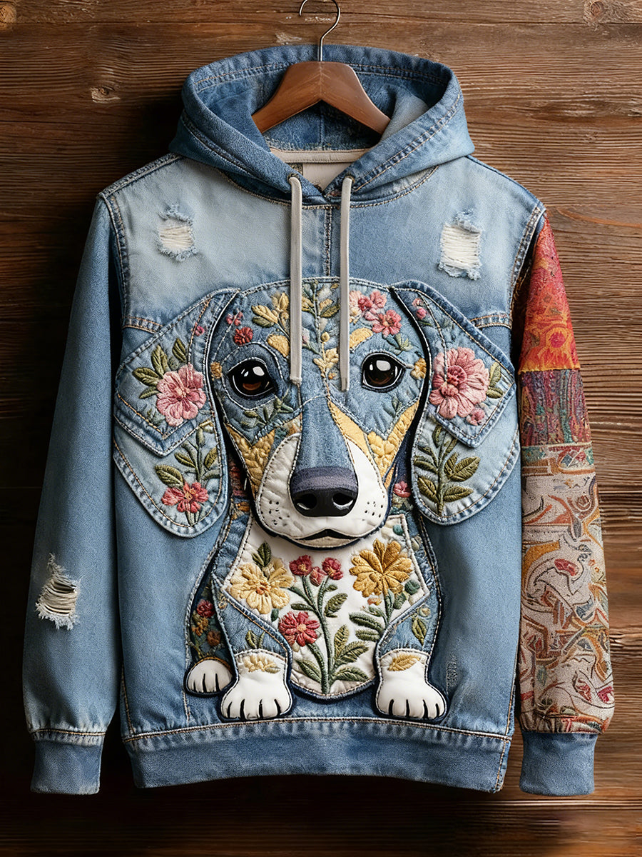 Unisex Retro Animal Art Print Komfortabel Casual Sweatshirt