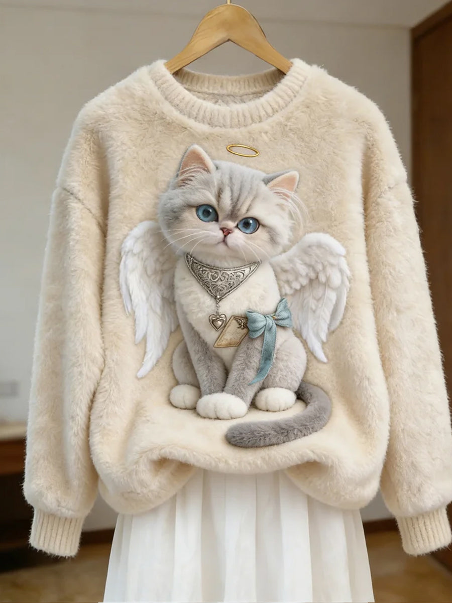 Kvinders Retro Animal Art Print Komfortable Flannel øverst