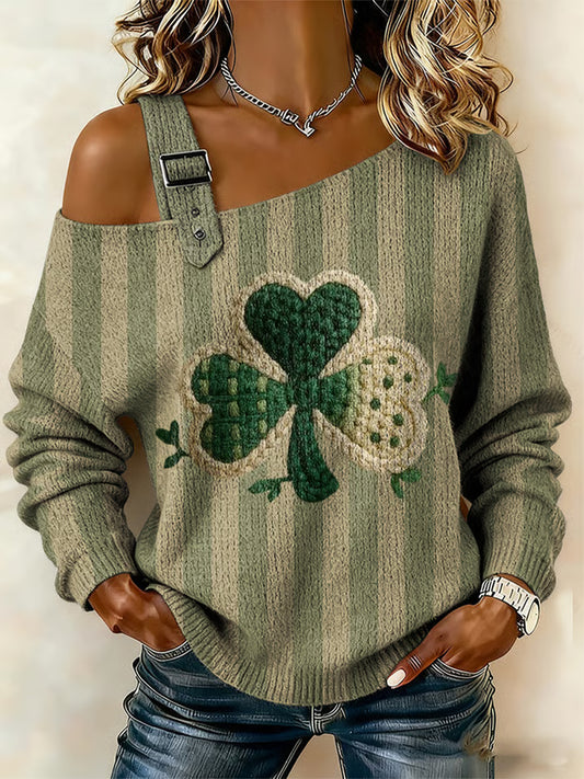 Kvindernes St. Patrick's Day Print Casual Top Top Casey