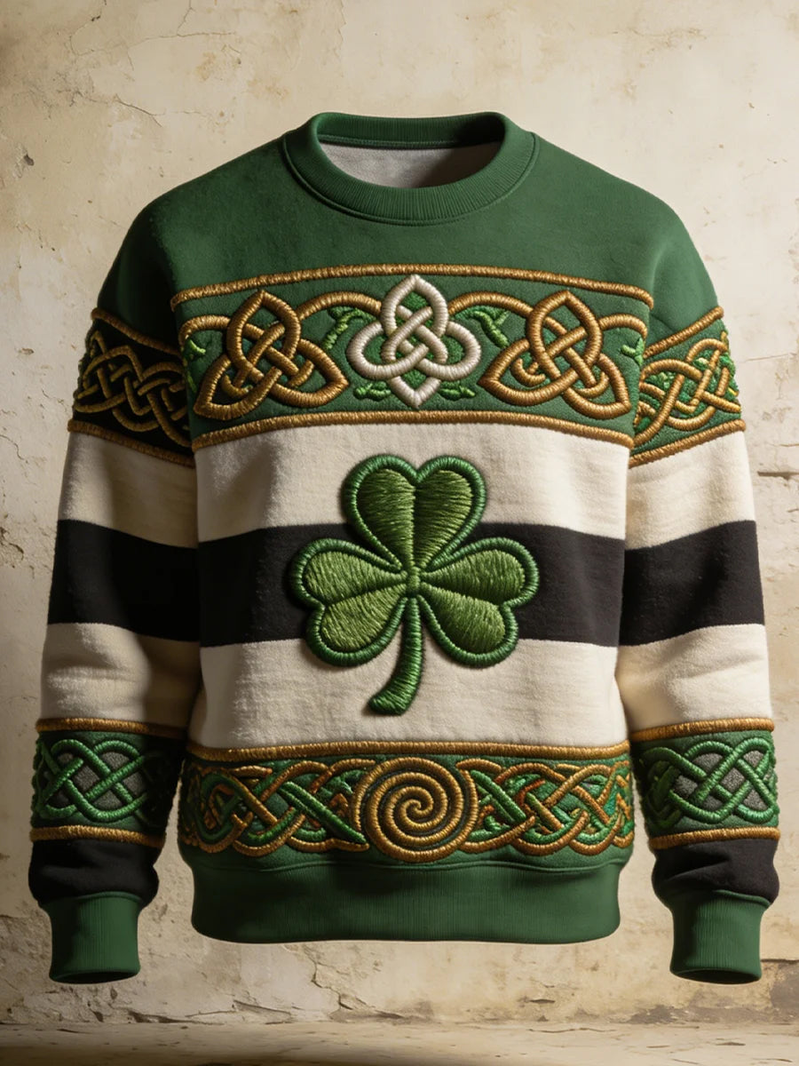 Mænds St. Patrick's Day Art Print Casual Crew hals sweathirt