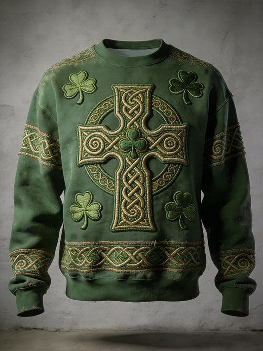 Mænds St. Patrick's Day Art Print Casual Crew hals sweathirt