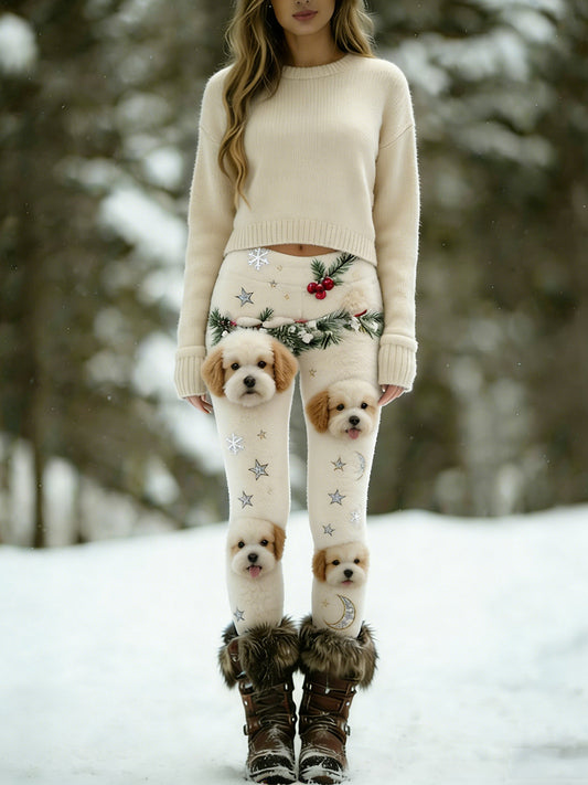 Kvinders Vintage Animal Art Print Komfortable Leggings