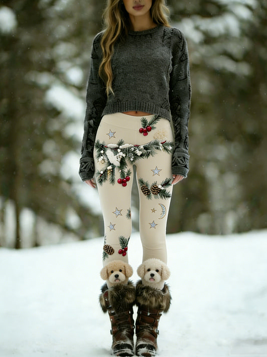Kvinders Vintage Animal Art Print Komfortable Leggings