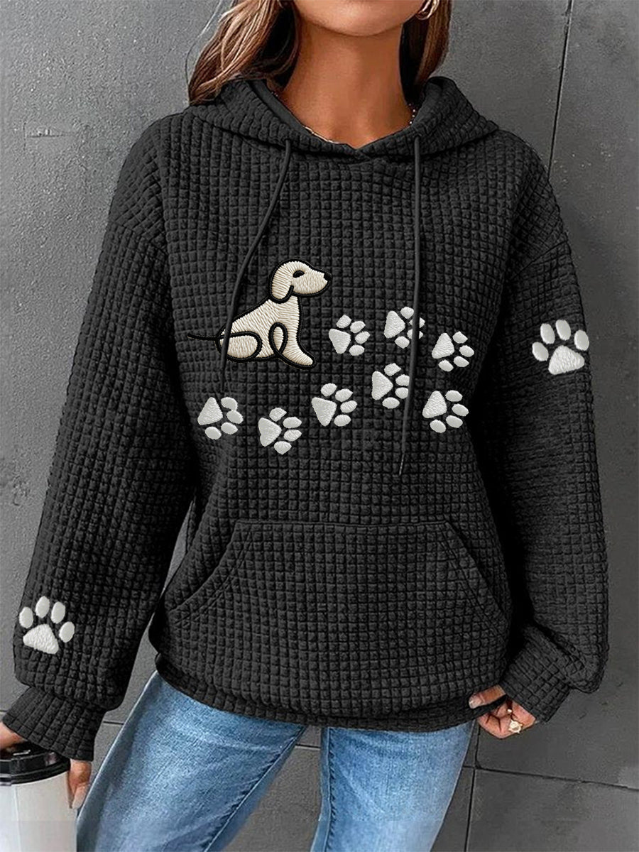 Kvinders hunde tas udskrive hund elskere Casual Waffele Hoodies