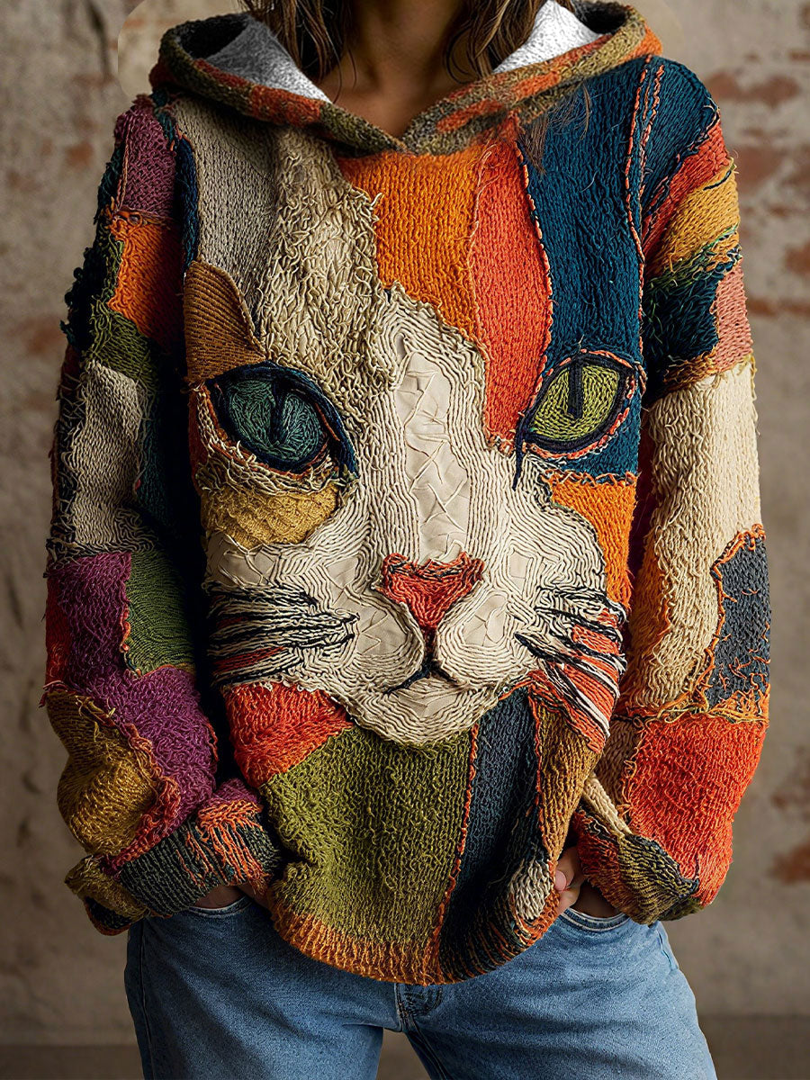 Kvinder kat Geometrisk kunst udskrive hættehætter