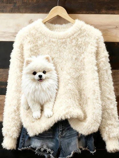 Kvinders Retro Animal Art Print Casual Flannel øverst