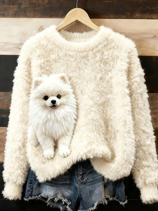 Kvinders Retro Animal Art Print Casual Flannel øverst