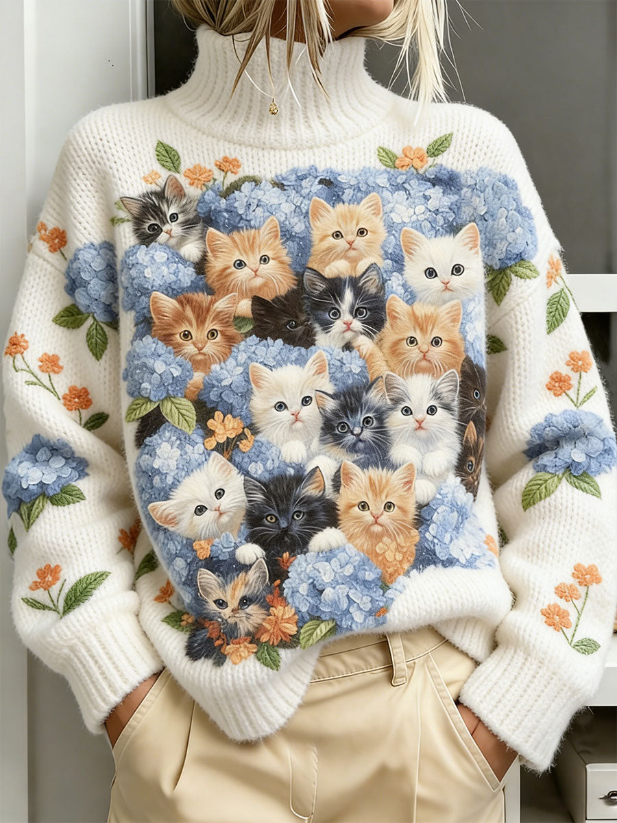 Kvinders blomsterkat Print topper