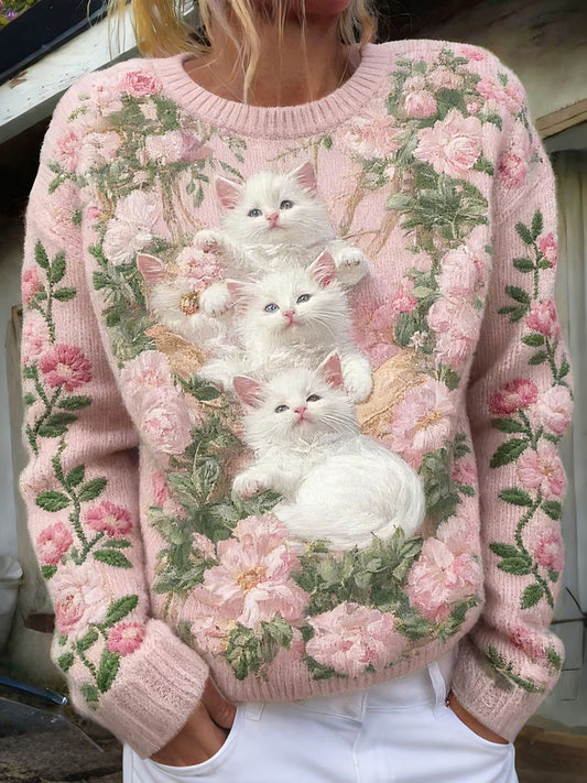 Kvinders blomsterkatte Print tops