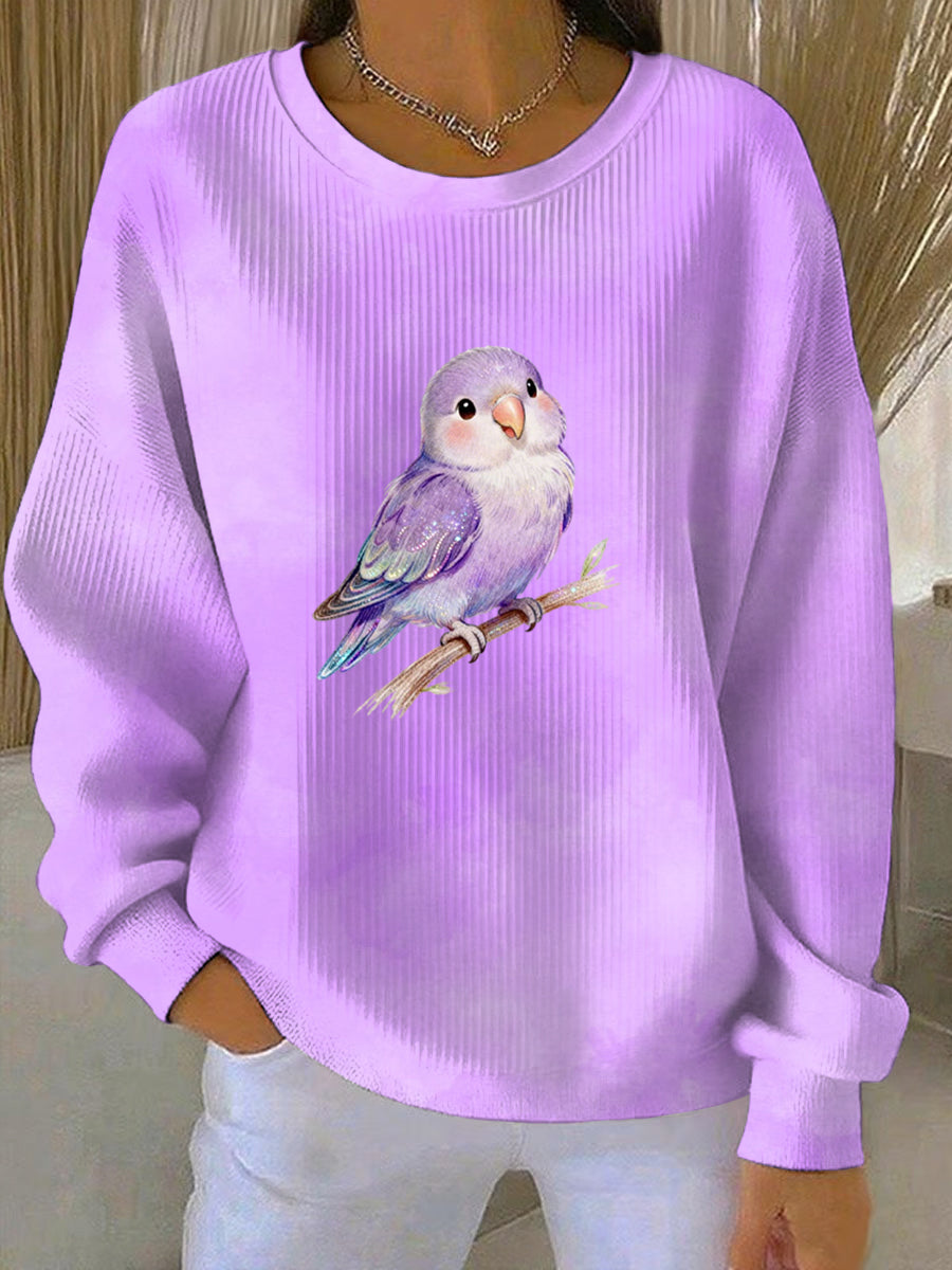 Kvinders lilla kunst Print Casual Sweatshirt