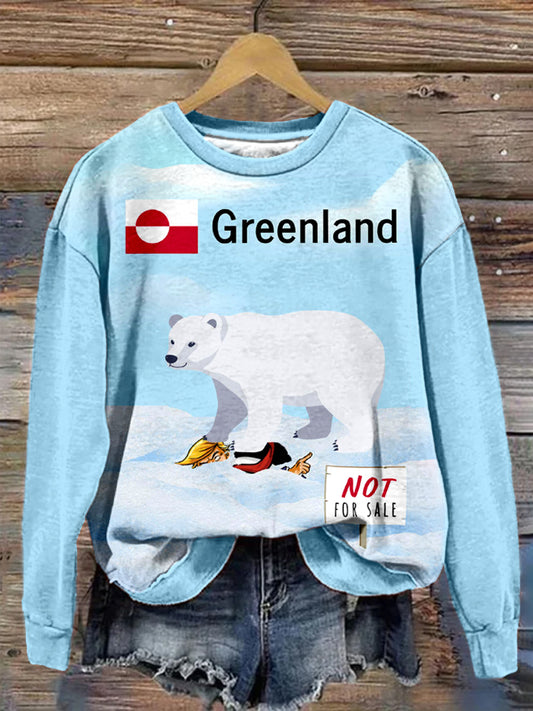 Kvinder Grønland ikke til salg Print Sweatshirt