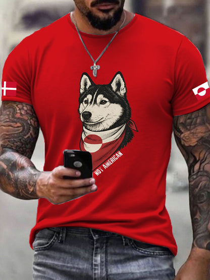 Mænds Grønland Hunde T-shirte