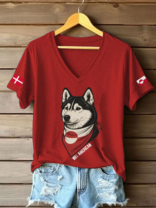 Kvinder Grønland Hund T-shirt