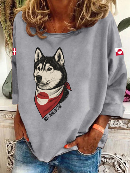 Grønland hund langærme T-shirt