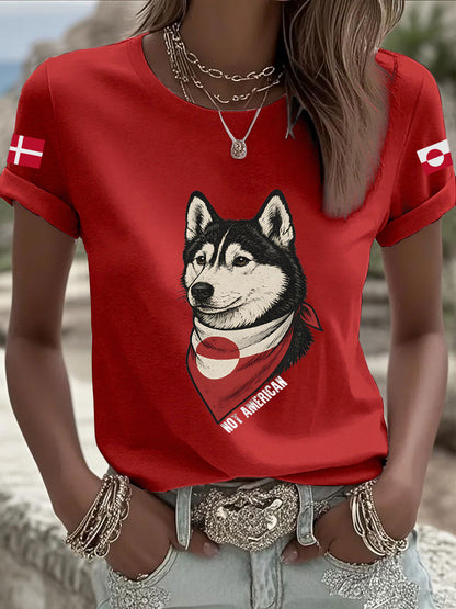 Kvinder Grønland Hund T-shirt