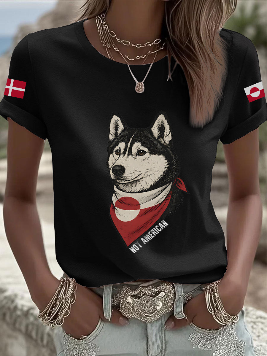 Kvinder Grønland Hund T-shirt