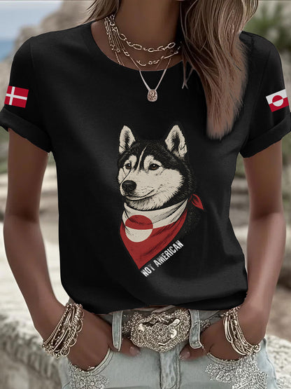 Kvinder Grønland Hund T-shirt