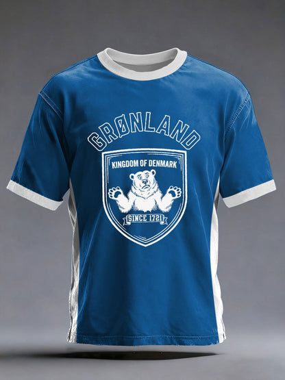 Mænds Grønland trykt Casual T-shirt