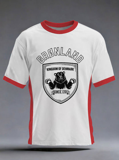 Mænds Grønland trykt Casual T-shirt
