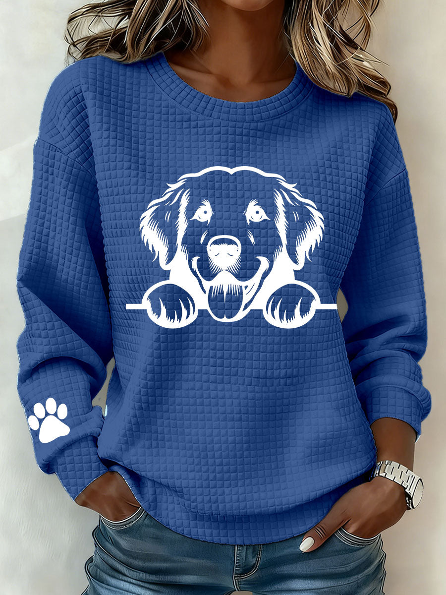 Kvinders Golden Retriever Art Print Casual Sweatshirt