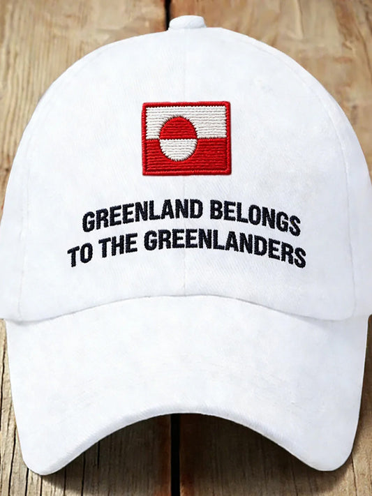 Unisex Baseball Cap med "Grønland, Danmark - ikke til salg" Print