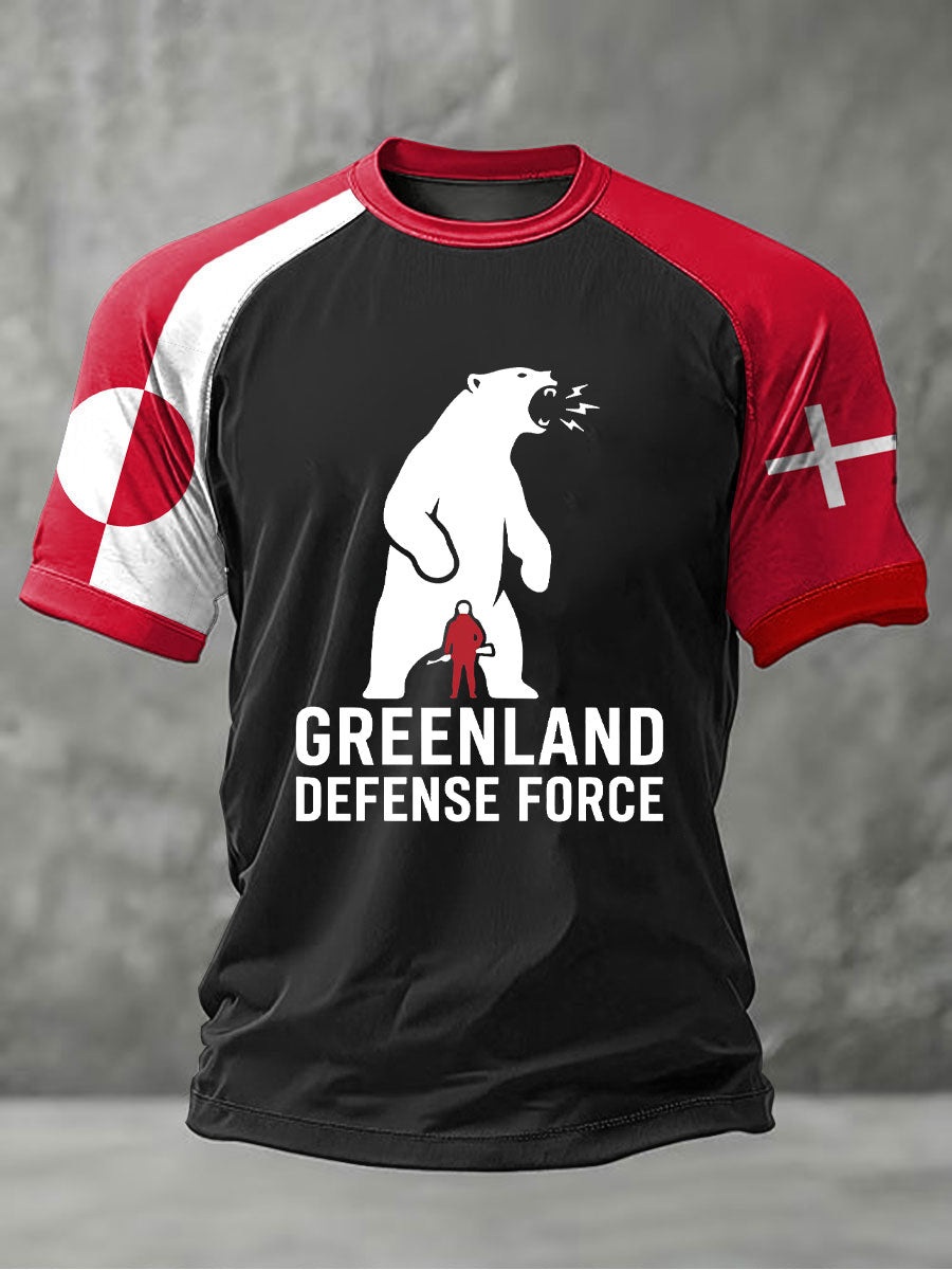 Mænds Grønland trykt Casual T-shirt