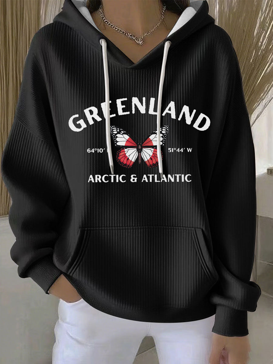 Kvinder Grønland Print Casual Hoodies