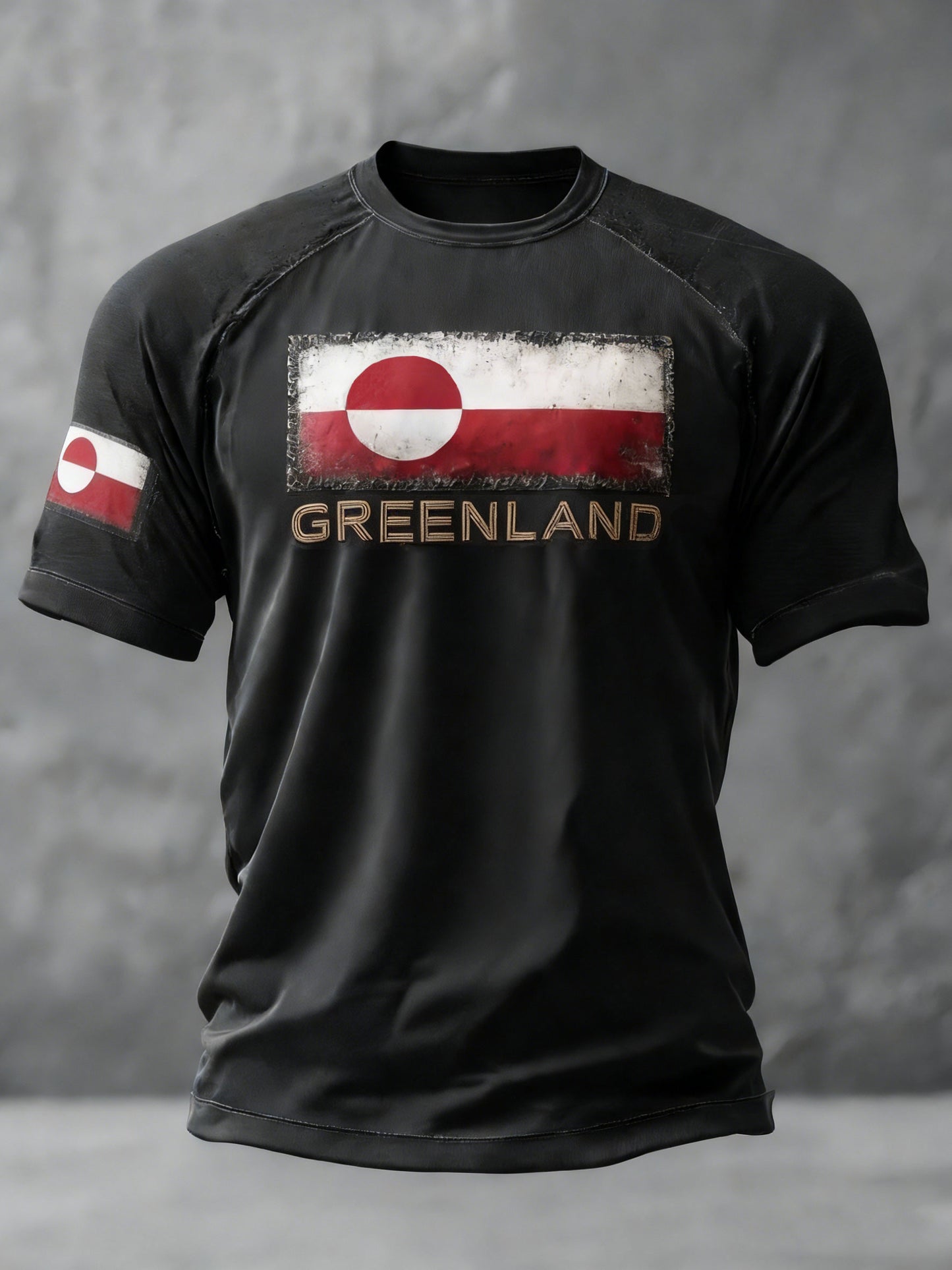 Mænds Grønland trykt Casual T-shirt