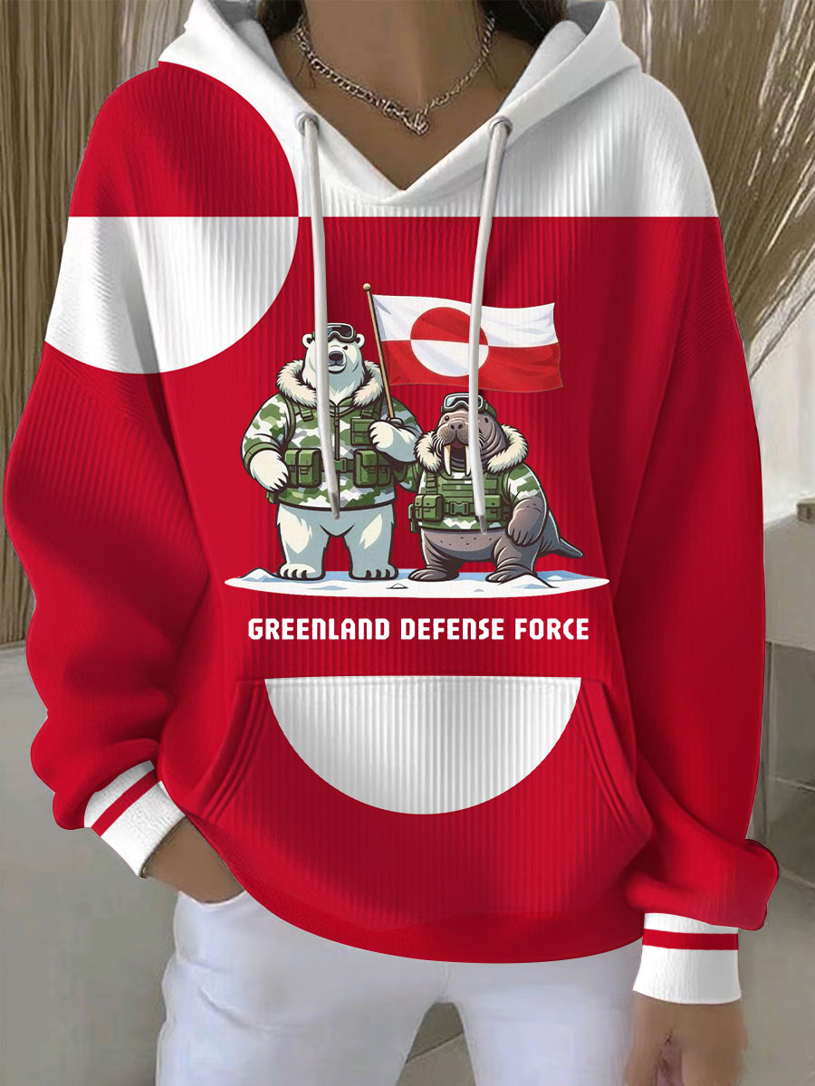 Kvinder Grønland Print Casual Hoodies