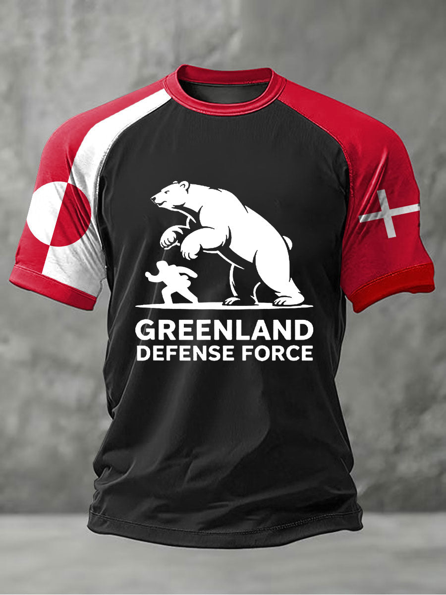 Mænds Grønland trykt Casual T-shirt