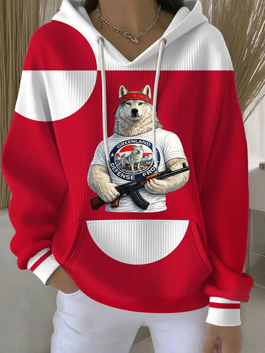 Kvinder Grønland Print Casual Hoodies