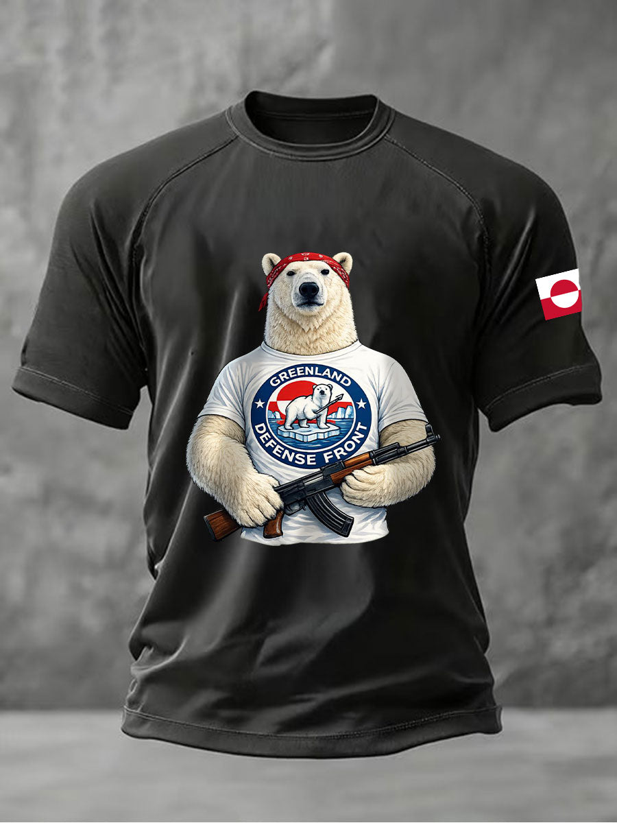 Mænds Grønland trykt Casual T-shirt