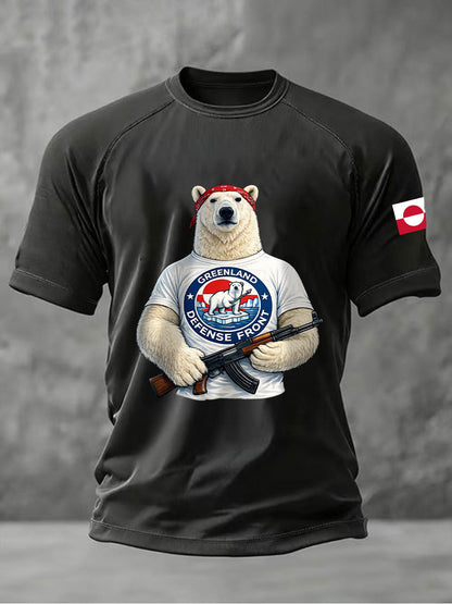 Mænds Grønland trykt Casual T-shirt